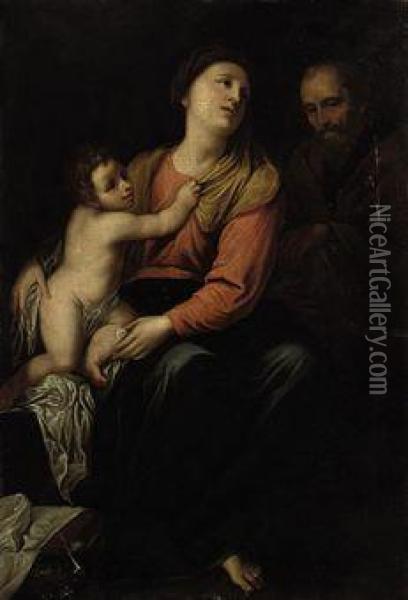 The Holy Family Oil Painting - Carlo Saraceni
