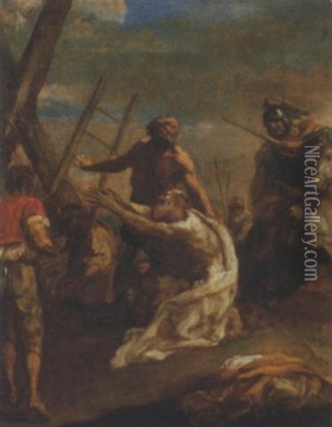 Martirio Di Sant'andrea Oil Painting - Abraham Brueghel