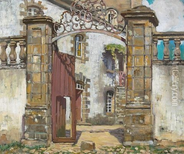 Gateway, Brittany Oil Painting - Alson Skinner Clark