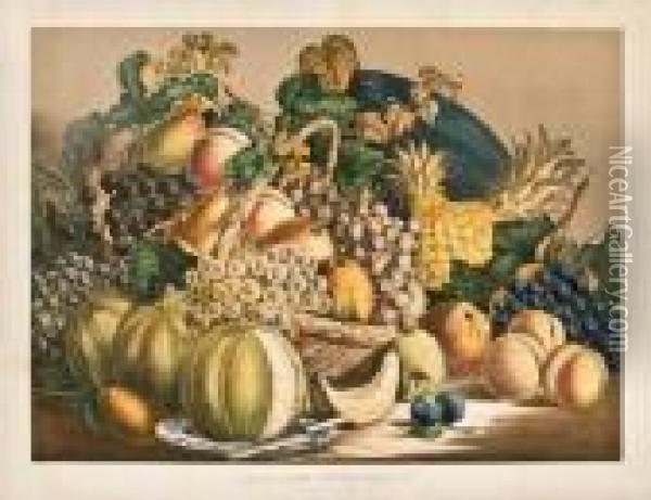 American Prizefruit. Oil Painting - Currier & Ives Publishers