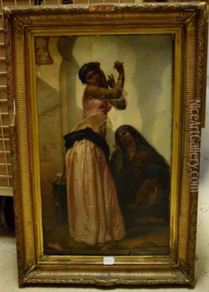 Danseuses Orientales Oil Painting - Jules Bernard