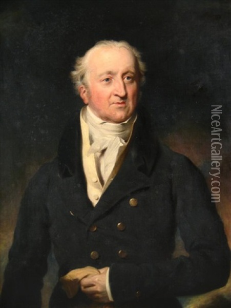 Portrait Of Colonel Thomas Chaplin Oil Painting - James Lonsdale