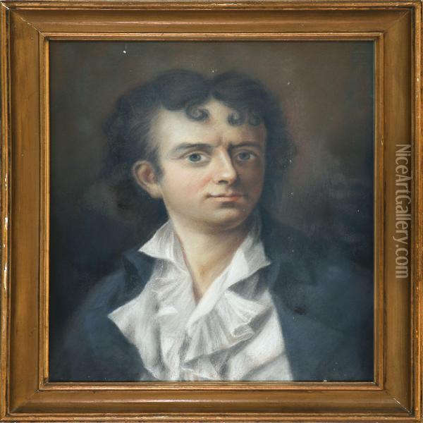 Portrait Of The Danish-norwegian Actor Michael Rosing (1756-1818) Oil Painting - Christian Hornemann