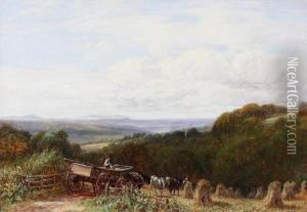 Near Halesowen With Clee Hills Oil Painting - Charles Thomas Burt