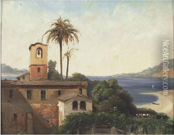 La Baie De Vietri Et Salerne Oil Painting - Vincenzo Franceschini