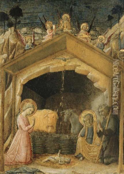 The Nativity Oil Painting - Lorenzo Di Pietro Vecchietta