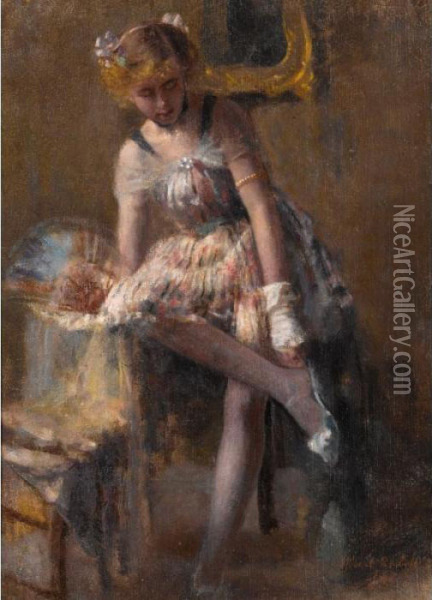 The Ballerina Oil Painting - Albert Roelofs