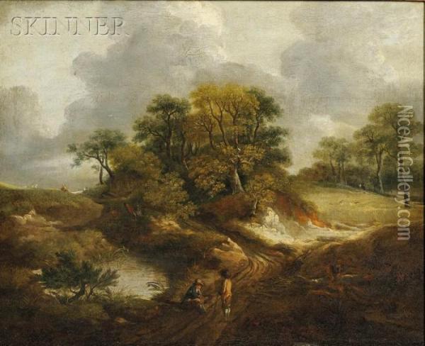 View Near Sudbury Oil Painting - Thomas Gainsborough