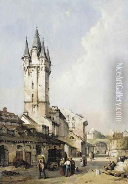 Mayence, Rhine Oil Painting - Charles F. Tomkins