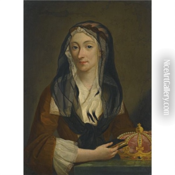 Portrait Of Maria Clementina Sobieska Oil Painting - Antonio David