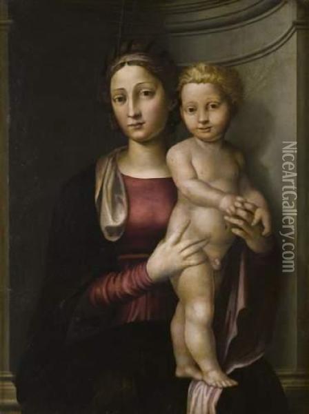 La Vierge A L'enfant Oil Painting - da Imola (Francucci)