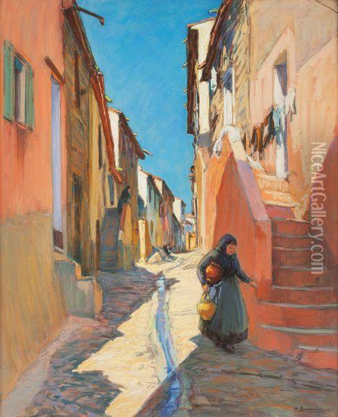 Petit Rue Oil Painting - Henri Alphonse Barnoin