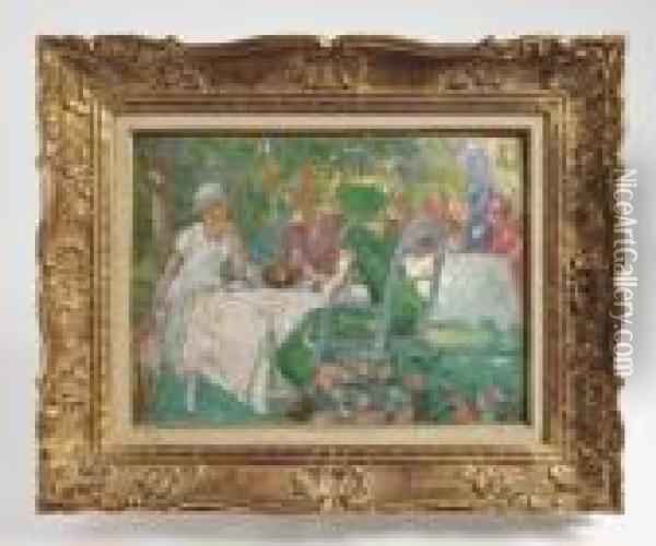 Dejeuner Au Jardin Oil Painting - Henri Ottmann