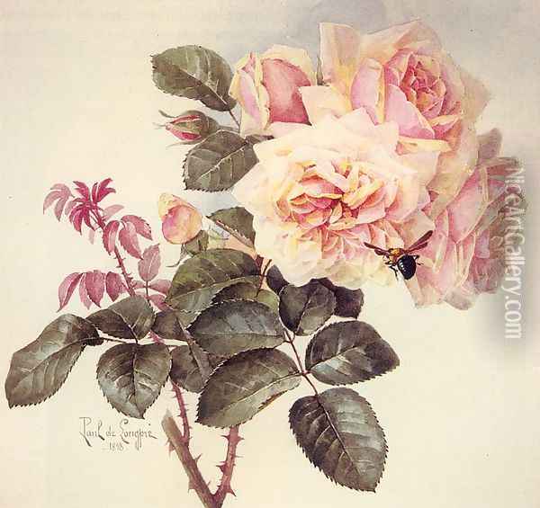 Roses Oil Painting - Paul De Longpre