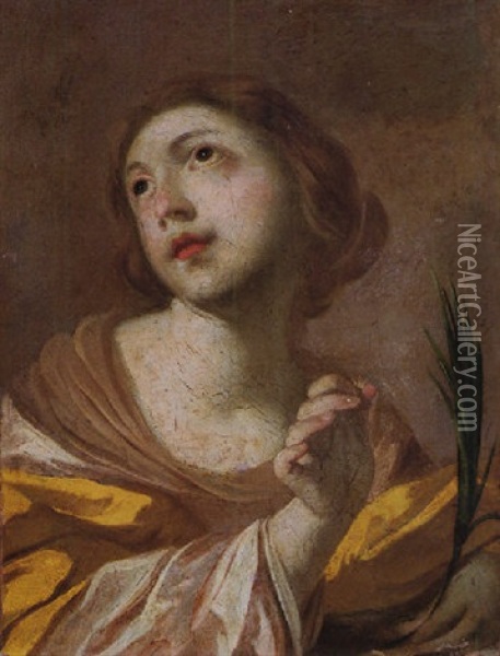 Santa Apolonia Oil Painting - Bernardo Cavallino