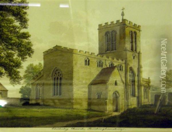 Chicheley Church,buckinghamshire Oil Painting - Thomas Fisher