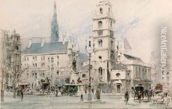 The Law Courts Oil Painting - William Walcot
