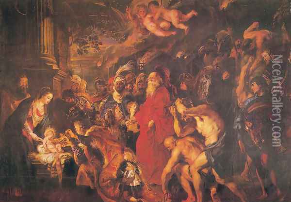 Adoration of the Magi 3 Oil Painting - Peter Paul Rubens