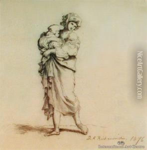 Mother And Child Oil Painting - Dorothy Kate Richmond