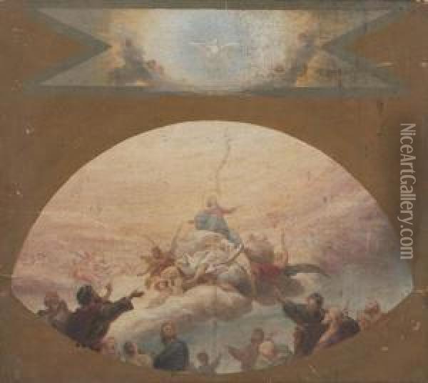 Assunzione Della Vergine E Spirito Santo Oil Painting - Nobili Salvatore