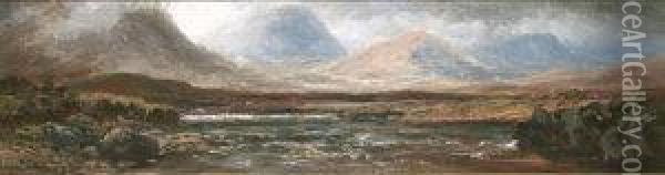 The Owenbrin River, Lough Mask, Connemara Oil Painting - Alexander Williams