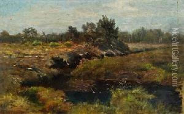 Busche Im Moor Oil Painting - Emilie Mediz-Pelikan