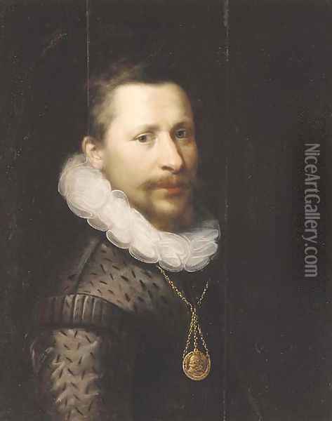 Portrait of a gentleman Oil Painting - Gortzius Geldorp