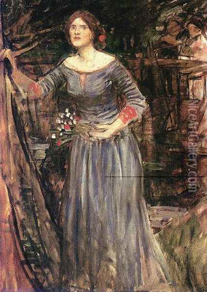 Ophelia study 1910 Oil Painting - John William Waterhouse