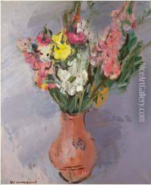 Fleurs Dans Un Vase Oil Painting - Joachim Weingart