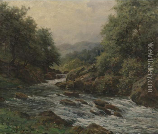 Mountain Stream Oil Painting - Louis Aston Knight