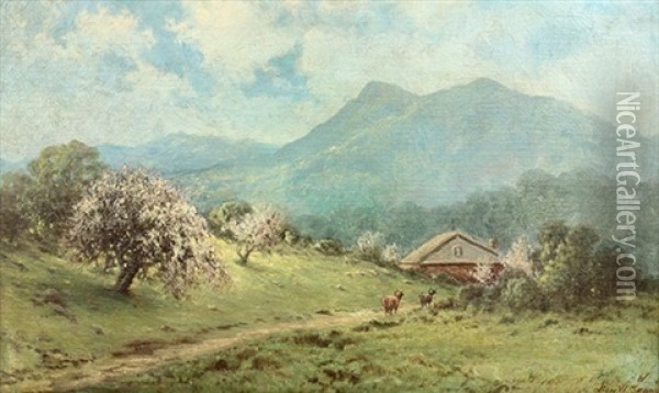 Springtime, Mount Tamalpais, California Oil Painting - Benjamin Willard Sears