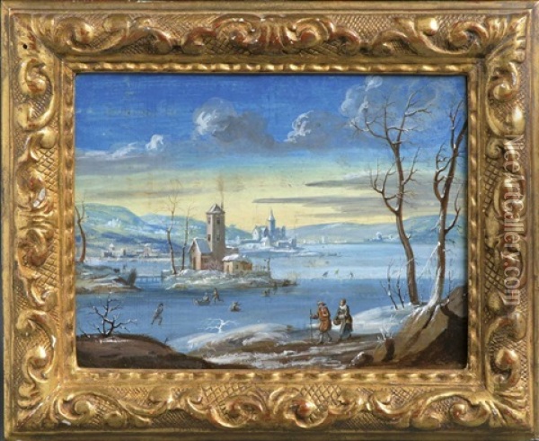 Jahreszeiten-darstellungen (4 Works) Oil Painting - Giuseppe Bernardino Bison