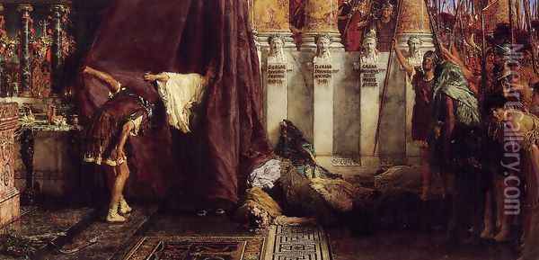 Ave, Caesar! Io, Saturnalia! Oil Painting - Sir Lawrence Alma-Tadema