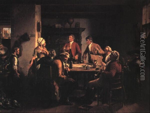 Holbergs Politiske Kandestaber Oil Painting - Wilhelm Nicolai Marstrand