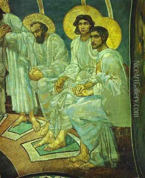 Pentecost (detail-2) 1884 Oil Painting - Mikhail Aleksandrovich Vrubel