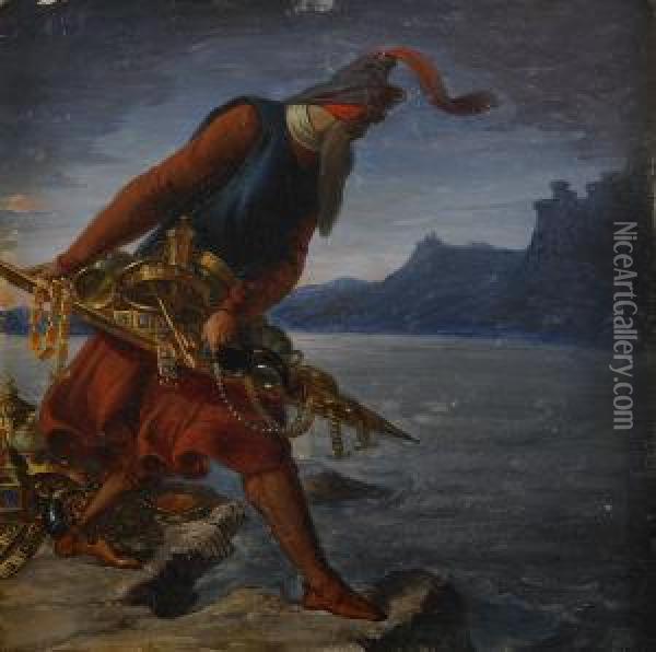 Mytologisk Scen Oil Painting - Heinrich Schwemminger