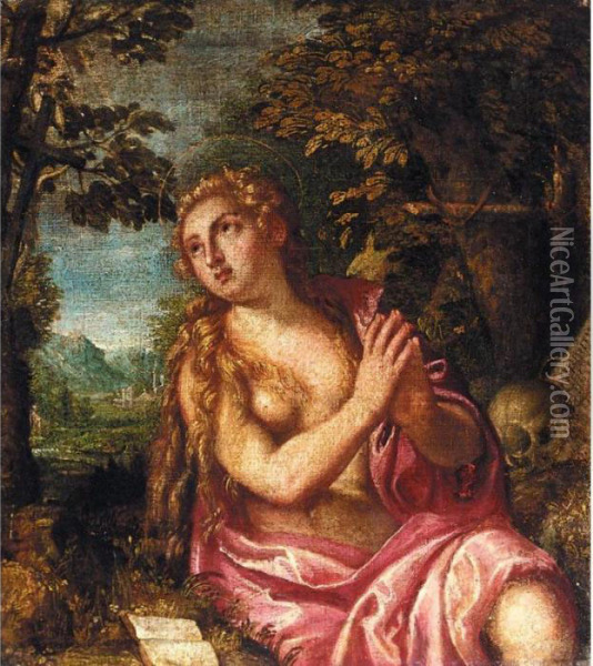 Mary Magdalene In Prayer Oil Painting - Paolo Veronese (Caliari)