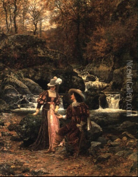 A Declaration Of Love Oil Painting - Marie Francois Firmin-Girard