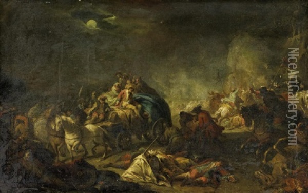 Szene Aus Dem Franzosischen Revolutionskampf Oil Painting - Jean-Baptiste Regnault
