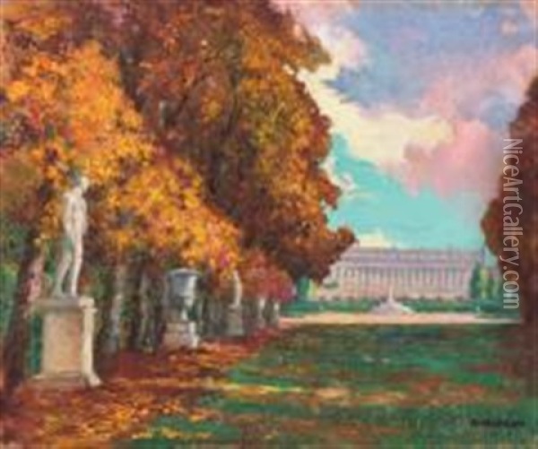 Parc Du Chateau De Versailles Oil Painting - Nicolae Gropeanu