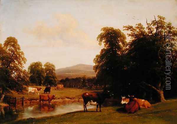 Scene at Enville 1852 Oil Painting - Hendrikus van den Sande Bakhuyzen