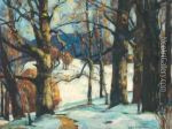 Wintry Grove Oil Painting - John Fabian Carlson