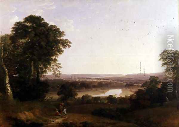 Exeter from Exwick Oil Painting - William Traies