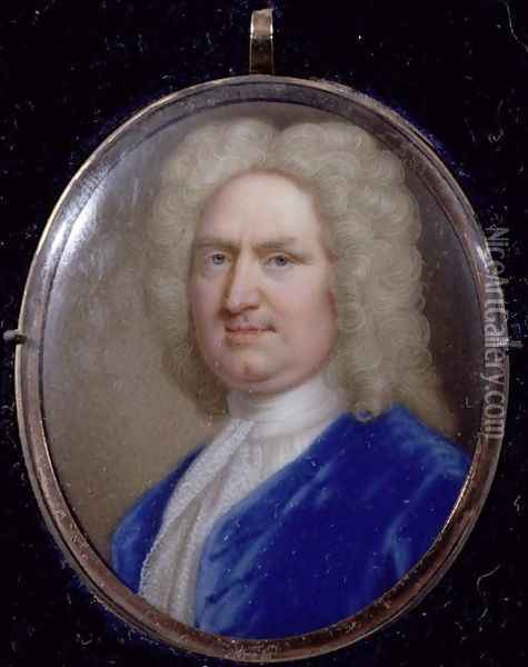 Miniature of George Frederick Handel (1685-1759) Oil Painting - William Hopkins Craft
