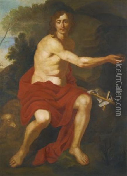 St. John The Baptist Oil Painting - Nicolas Regnier