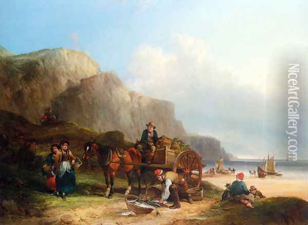 Scene in the Isle of Wight Oil Painting - Snr William Shayer