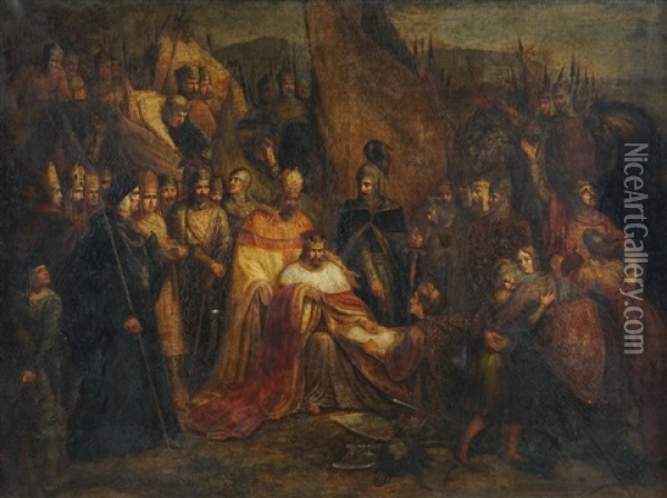 King John Signing Charta, 1215 Oil Painting - Sir Charles Lock Eastlake