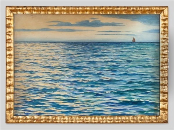 On The Sea Horizon Oil Painting - Robert Wosak