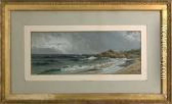Gouache Coastal Scene Oil Painting - Alfred Thompson Bricher