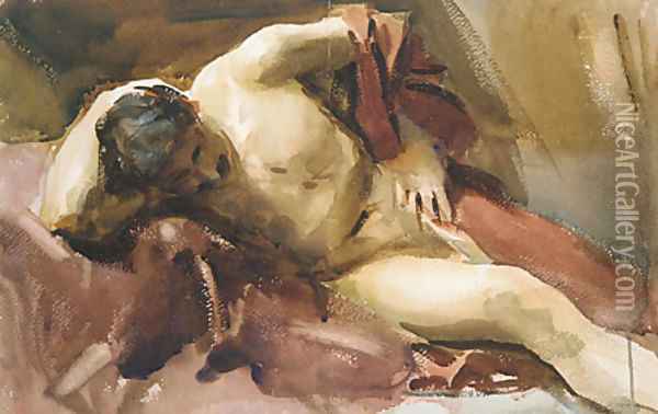 Italian Model After 1900 Oil Painting - John Singer Sargent